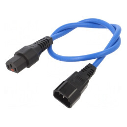 Cablu IEC LOCK 0,5m C13-C14 cu Blocare | Electronic-mag.ro | Componente Electronice