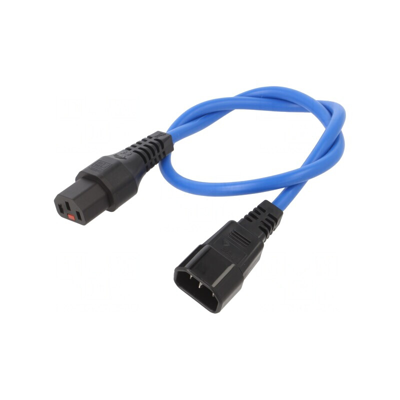Cablu IEC LOCK 0,5m C13-C14 cu Blocare | Electronic-mag.ro | Componente Electronice