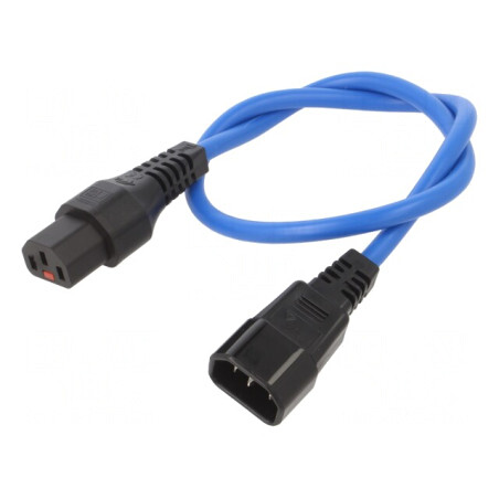 Cablu IEC LOCK 0,5m C13-C14 cu Blocare | Electronic-mag.ro | Componente Electronice