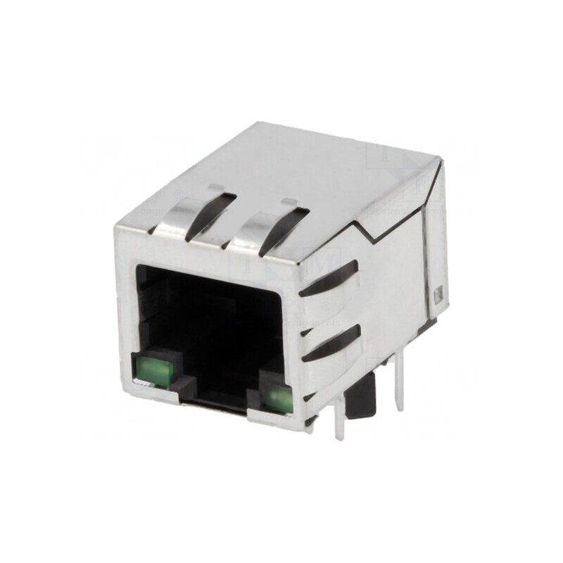 Soclu RJ45 8p8c Ecranat cu LED | Electronic-mag.ro | Componente Electronice Soclu RJ45 8p8c Ecranat cu LED | Electronic-mag.ro | Componente Electronice