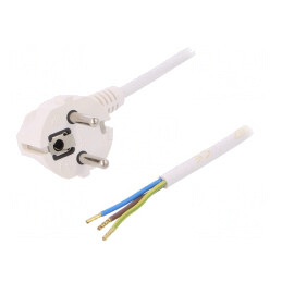 Cablu Electric Alb 3x1mm2 4m 16A 250V | Electronic-mag.ro | Componente Electronice