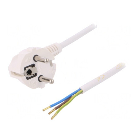 Cablu Electric Alb 3x1mm2 4m 16A 250V | Electronic-mag.ro | Componente Electronice