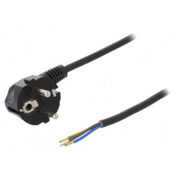 Cablu Electric 3x1mm2 PVC 4m Negru 16A 250V | Electronic-mag.ro | Componente Electronice