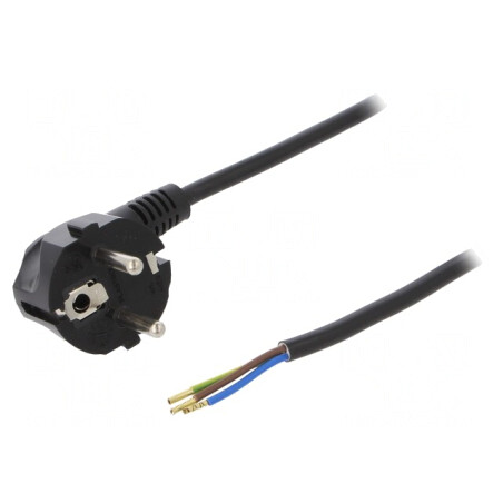 Cablu Electric 3x1mm2 PVC 4m Negru 16A 250V | Electronic-mag.ro | Componente Electronice