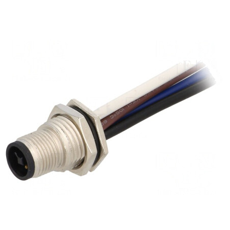 Soclu M12 4 Pin Tată IP67 12A 1.5mm2 | Electronic-mag.ro | Componente Electronice