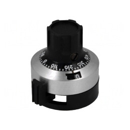 Buton de precizie; cu disc selector cu numărare; Ø22,8x23,5mm