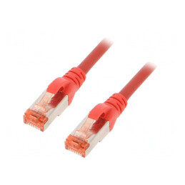 Patch Cord S/FTP Cat6 Cu LSZH Roșu 7m | Electronic-mag.ro | Componente Electronice