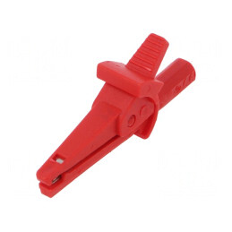 Bornă crocodil roșie 10A 600VDC 6mm | Electronic-mag.ro | Componente Electronice