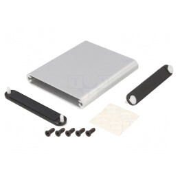 Carcasă aluminiu gri 70x80x12mm | Electronic-mag.ro | Componente Electronice