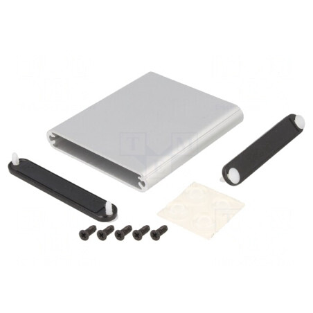 Carcasă aluminiu gri 70x80x12mm | Electronic-mag.ro | Componente Electronice
