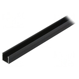 Profil Aluminiu Negru 1m pentru Module LED SMART16 | Electronic-mag.ro | Componente Electronice