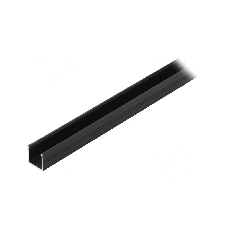 Profil Aluminiu Negru 1m pentru Module LED SMART16 | Electronic-mag.ro | Componente Electronice