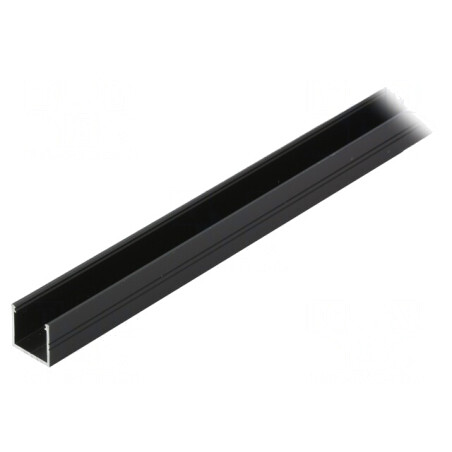 Profil Aluminiu Negru 1m pentru Module LED SMART16 | Electronic-mag.ro | Componente Electronice