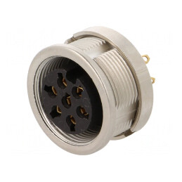 Conector M16 Soclu Mamă 7-PIN Lipire IP68 250V 5A | Electronic-mag.ro | Componente Electronice