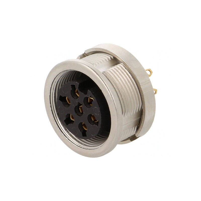 Conector M16 Soclu Mamă 7-PIN Lipire IP68 250V 5A | Electronic-mag.ro | Componente Electronice