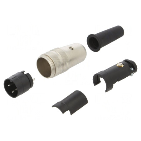 Conector M16 Mufă Tată 3 PIN 7A 150V Drept Pe Cablu | Electronic-mag.ro | Componente Electronice