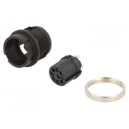 Conector Circular 32V 8-Pin Soclu Mamă Lipire 5A IP40 | Electronic-mag.ro | Componente Electronice