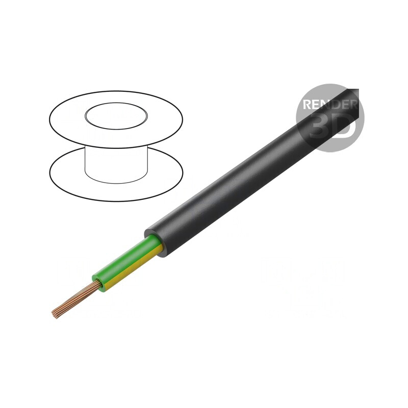 Cablu de Alimentare ÖLFLEX® FD 90 1x10mm2 PVC Negru | Electronic-mag.ro | Componente Electronice