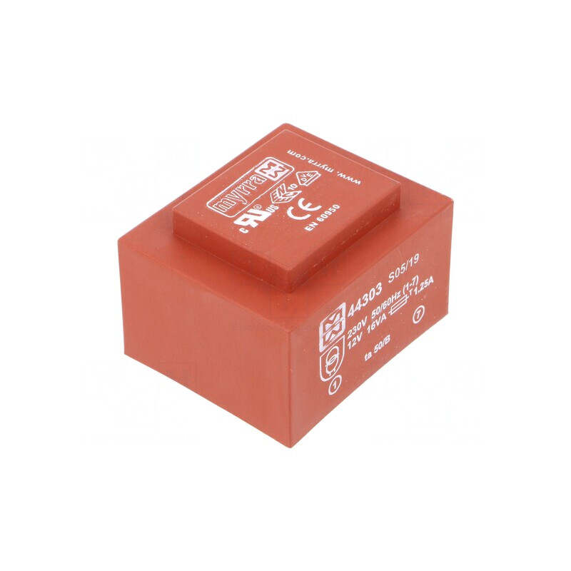 Transformator Încapsulat 16VA 230V-12V PCB | Electronic-mag.ro | Componente Electronice
