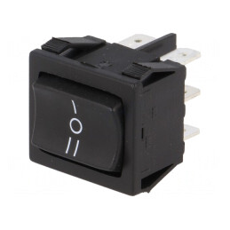 Rocker Switch ON-OFF-ON 10A Negru | Electronic-mag.ro | Componente Electronice