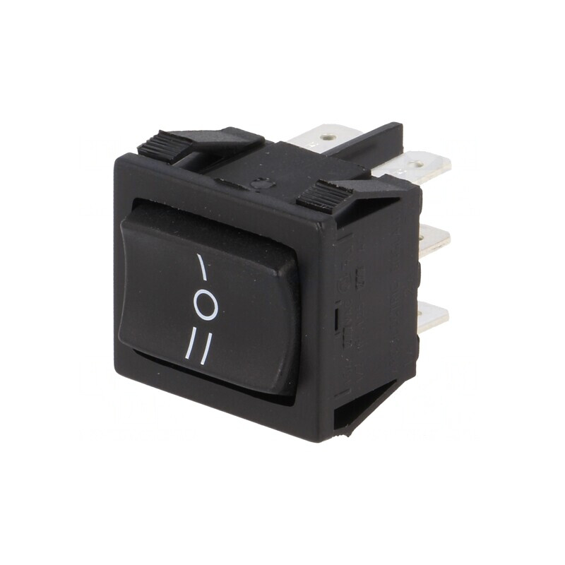 Rocker Switch ON-OFF-ON 10A Negru | Electronic-mag.ro | Componente Electronice