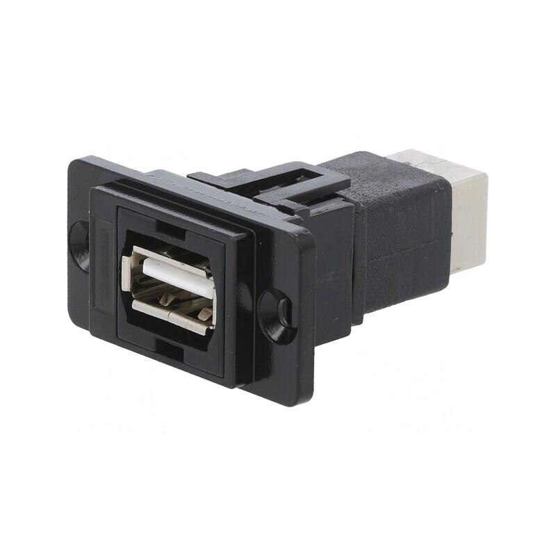 Adaptor USB A-B DualSlim USB 2.0 Aurit Metal | Electronic-mag.ro | Componente Electronice