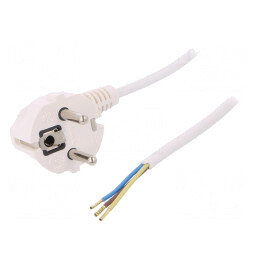 Cablu electric PVC alb 3x0,75mm2 4m 16A 250V | Electronic-mag.ro | Componente Electronice