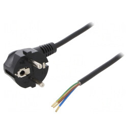 Cablu Electric Negru 4m 3x0,75mm2 16A 250V PVC | Electronic-mag.ro | Componente Electronice
