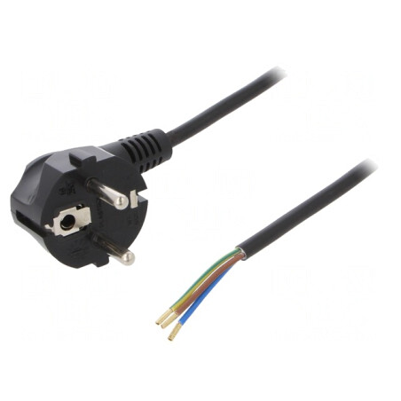 Cablu Electric Negru 4m 3x0,75mm2 16A 250V PVC | Electronic-mag.ro | Componente Electronice