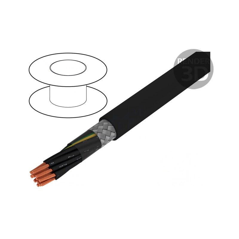 Cablu ecranat cu tresă de cupru cositorit 12G0,75mm2 JZ-500-C | Electronic-mag.ro | Componente Electronice