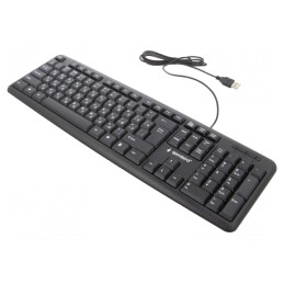 Tastatură USB Neagră RU Layout 1.5m | Electronic-mag.ro | Componente Electronice