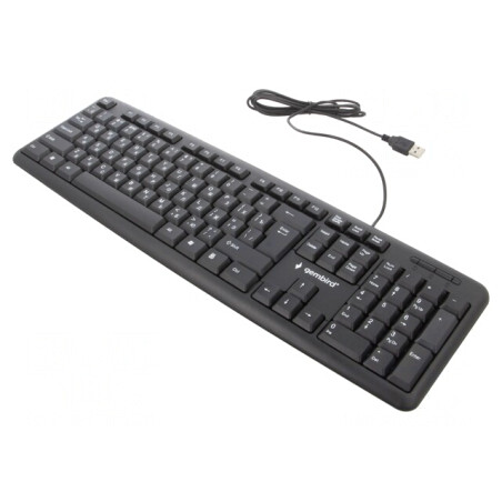 Tastatură USB Neagră RU Layout 1.5m | Electronic-mag.ro | Componente Electronice