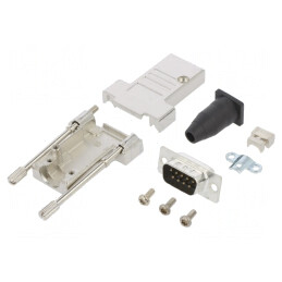 Conector D-Sub 9P Tată Lipire Pe Cablu Gold Flash UNC 4-40 | Electronic-mag.ro | Componente Electronice