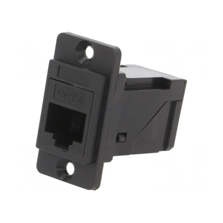 Adaptor DUALSLIM Cat 6 8p8c Unghi 29mm | Electronic-mag.ro | Componente Electronice