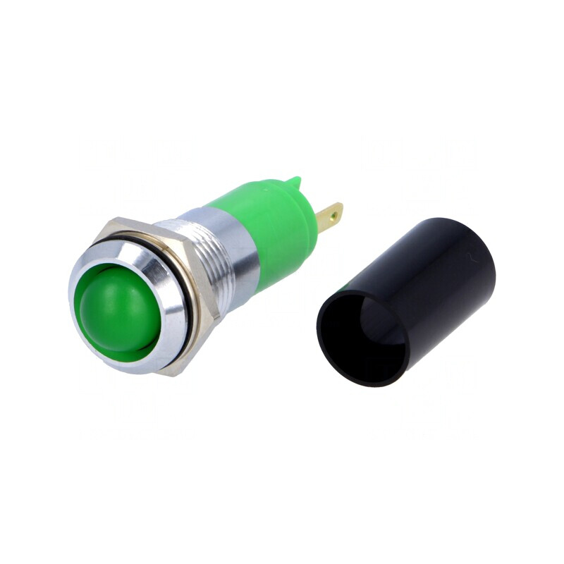 Lampă de Control LED Verde 230VAC Ø14,2mm IP67 Metal | Electronic-mag.ro | Componente Electronice Lampă de Control LED Verde 230VAC Ø14,2mm IP67 Metal | Electronic-mag.ro | Componente Electronice