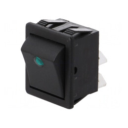 Intrerupator Rocker DPST ON-OFF 16A 250V Negru | Electronic-mag.ro | Componente Electronice