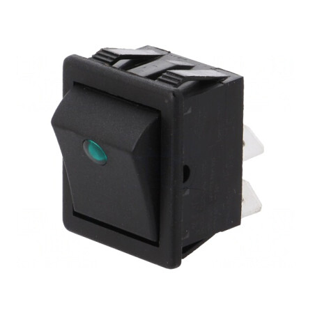 Intrerupator Rocker DPST ON-OFF 16A 250V Negru | Electronic-mag.ro | Componente Electronice