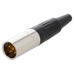 Mufă XLR Mini Tată 5 PIN pe Cablu | Electronic-mag.ro | Componente Electronice