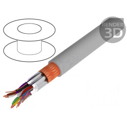 Cablu PVC gri 5x2x0,5mm² 250V cu autostingere | Electronic-mag.ro | Componente Electronice
