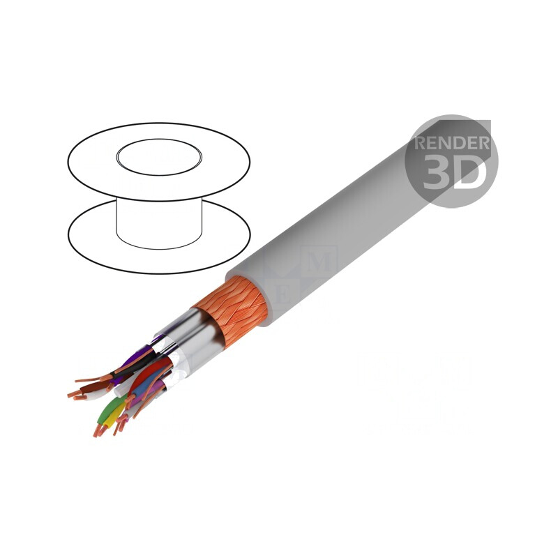 Cablu PVC gri 5x2x0,5mm² 250V cu autostingere | Electronic-mag.ro | Componente Electronice