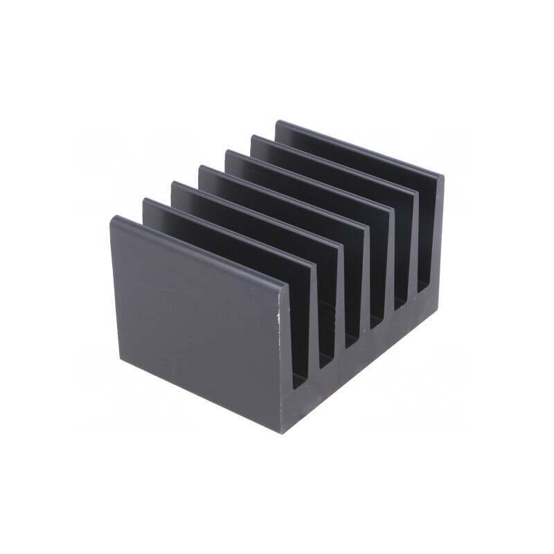 Radiator negru extrudat cu aripioare 50x66x40mm | Electronic-mag.ro | Componente Electronice