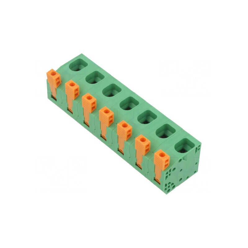 Regletă Conexiuni PCB Unghi 90° 15mm 7 Piste 51A | Electronic-mag.ro | Componente Electronice