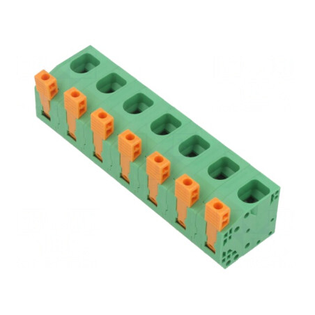 Regletă Conexiuni PCB Unghi 90° 15mm 7 Piste 51A | Electronic-mag.ro | Componente Electronice