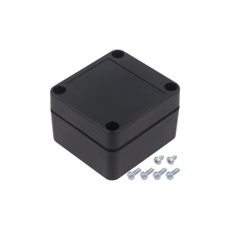 Carcasă universală ABS neagră 60x64x41 mm | Electronic-mag.ro | Componente Electronice