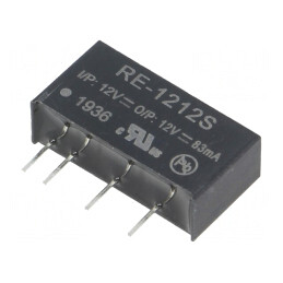 Convertor DC/DC 1W 12V 83mA | Electronic-mag.ro | Componente Electronice