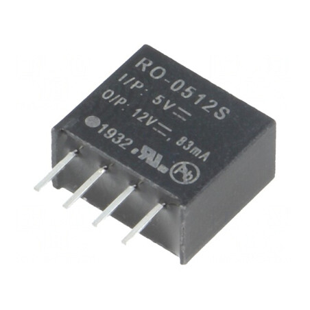 Convertor DC/DC 1W 5V la 12V 83mA SIP4 | Electronic-mag.ro | Componente Electronice