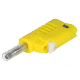 Mufă Banană 4mm 36A Galbenă pe Cablu | Electronic-mag.ro | Componente Electronice