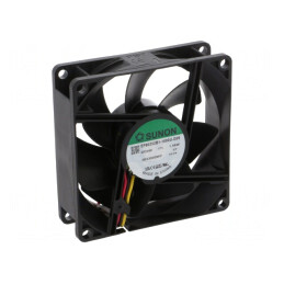 Ventilator DC Axial 24V 80x80x25mm 69.5m3/h 33dBA Cu Bilă | Electronic-mag.ro | Componente Electronice