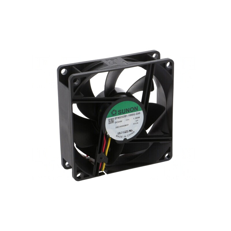 Ventilator DC Axial 24V 80x80x25mm 69.5m3/h 33dBA Cu Bilă | Electronic-mag.ro | Componente Electronice