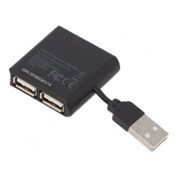 Hub USB 4 Porturi USB 2.0 Plug and Play | Electronic-mag.ro | Componente Electronice